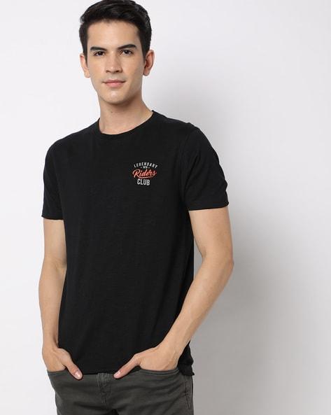 crew-neck t-shirt with logo print