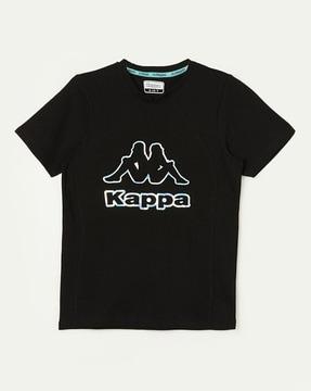 crew-neck t-shirt with logo print