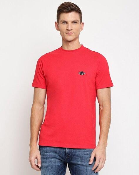 crew-neck t-shirt with placement brand logo