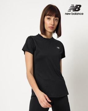 crew-neck t-shirt with placement logo print