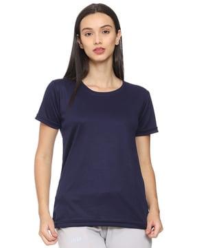 crew-neck t-shirt with short sleeves