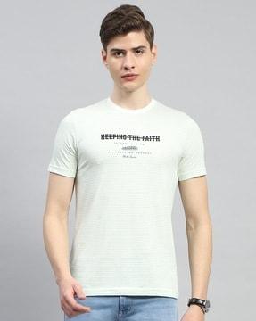 crew-neck t-shirt with short sleeves