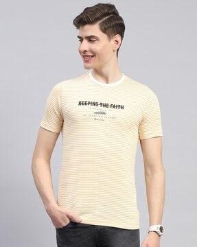 crew-neck t-shirt with short sleeves