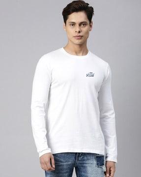 crew-neck t-shirt with signature branding