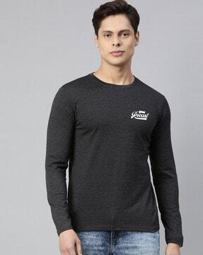 crew-neck t-shirt with signature branding