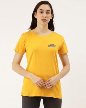 crew-neck t-shirt with signature branding