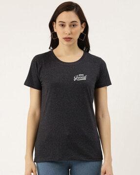 crew-neck t-shirt with signature branding