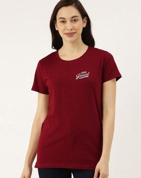 crew-neck t-shirt with signature branding