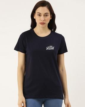 crew-neck t-shirt with signature branding