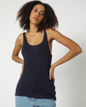 crew-neck tank top