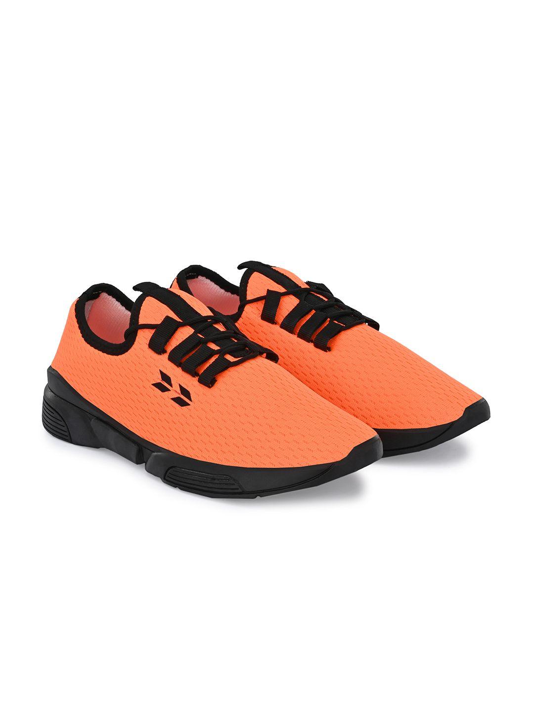 crew street men orange pu sneakers