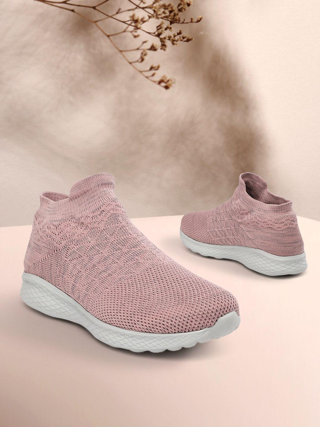 crew street women pink solid walking shoes