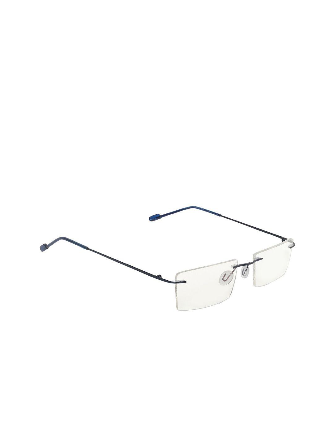criba unisex blue clear lens & rectangle sunglasses with uv protected lens