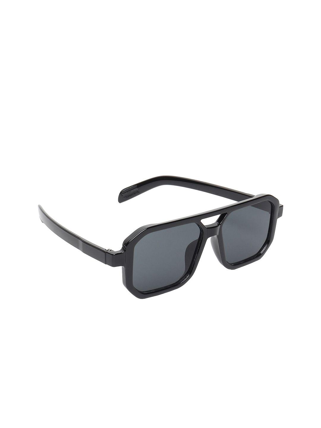 criba unisex lens & hexagon sunglasses with uv protected lens cr_11964_blk