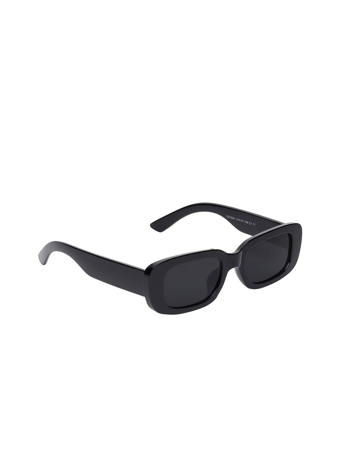 criba unisex rectangle sunglasses with uv protected lens crb_blk_candy