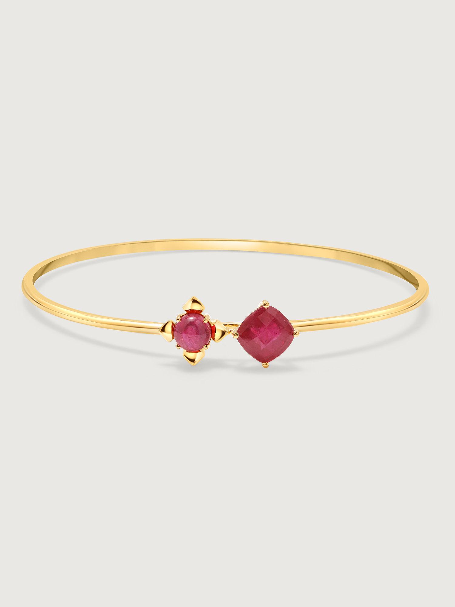 crimson clinks 14kt ruby bangle (2-2)