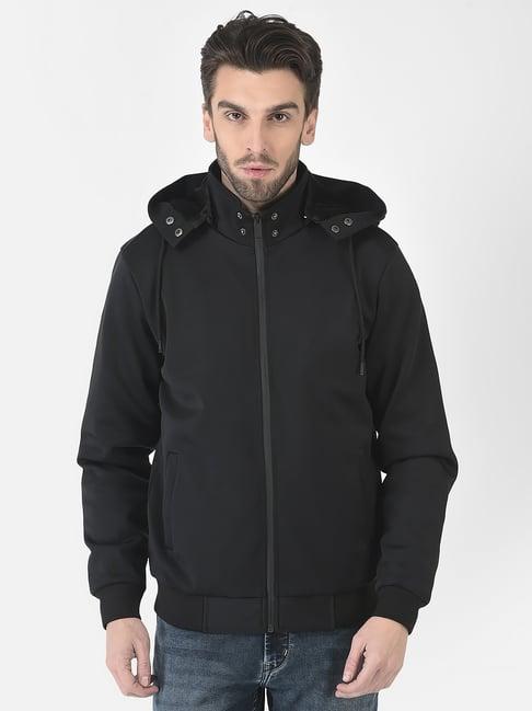 crimsoune club black regular fit hooded jacket