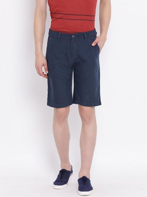 crimsoune-club-blue-cotton-slim-fit-shorts