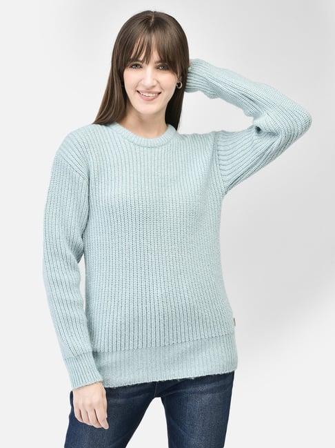 crimsoune club blue self design sweater