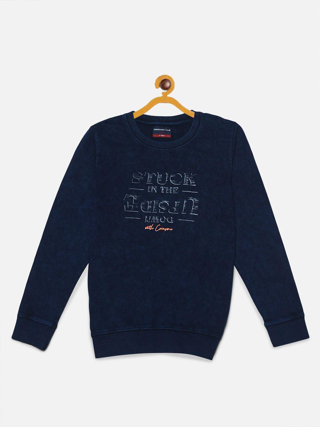 crimsoune club boys printed cotton sweatshirt