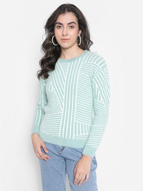 crimsoune club green & white striped sweater