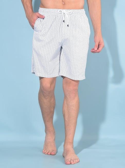 crimsoune club grey cotton regular fit printed lounge shorts