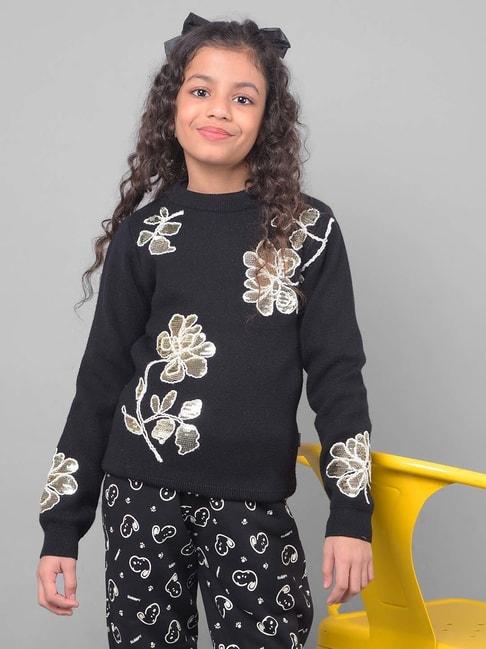 crimsoune-club-kids-black-floral-print-full-sleeves-sweater