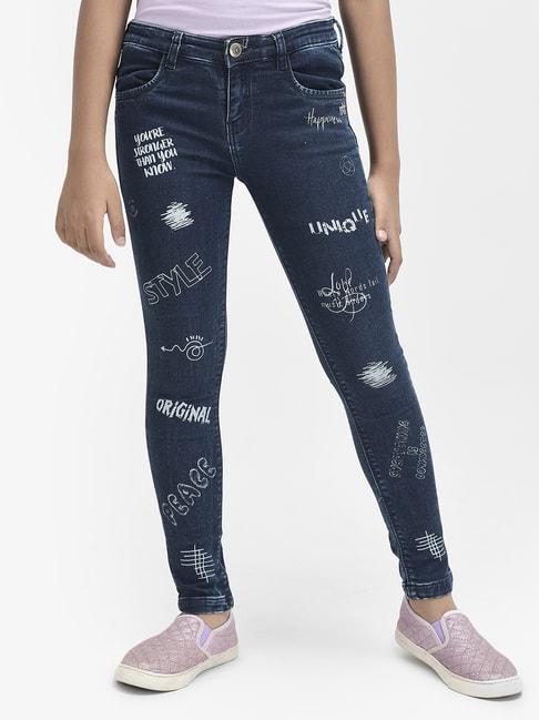 crimsoune club kids navy printed jeans
