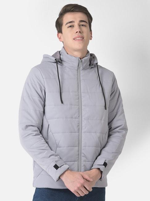 crimsoune club light grey regular fit hooded jacket