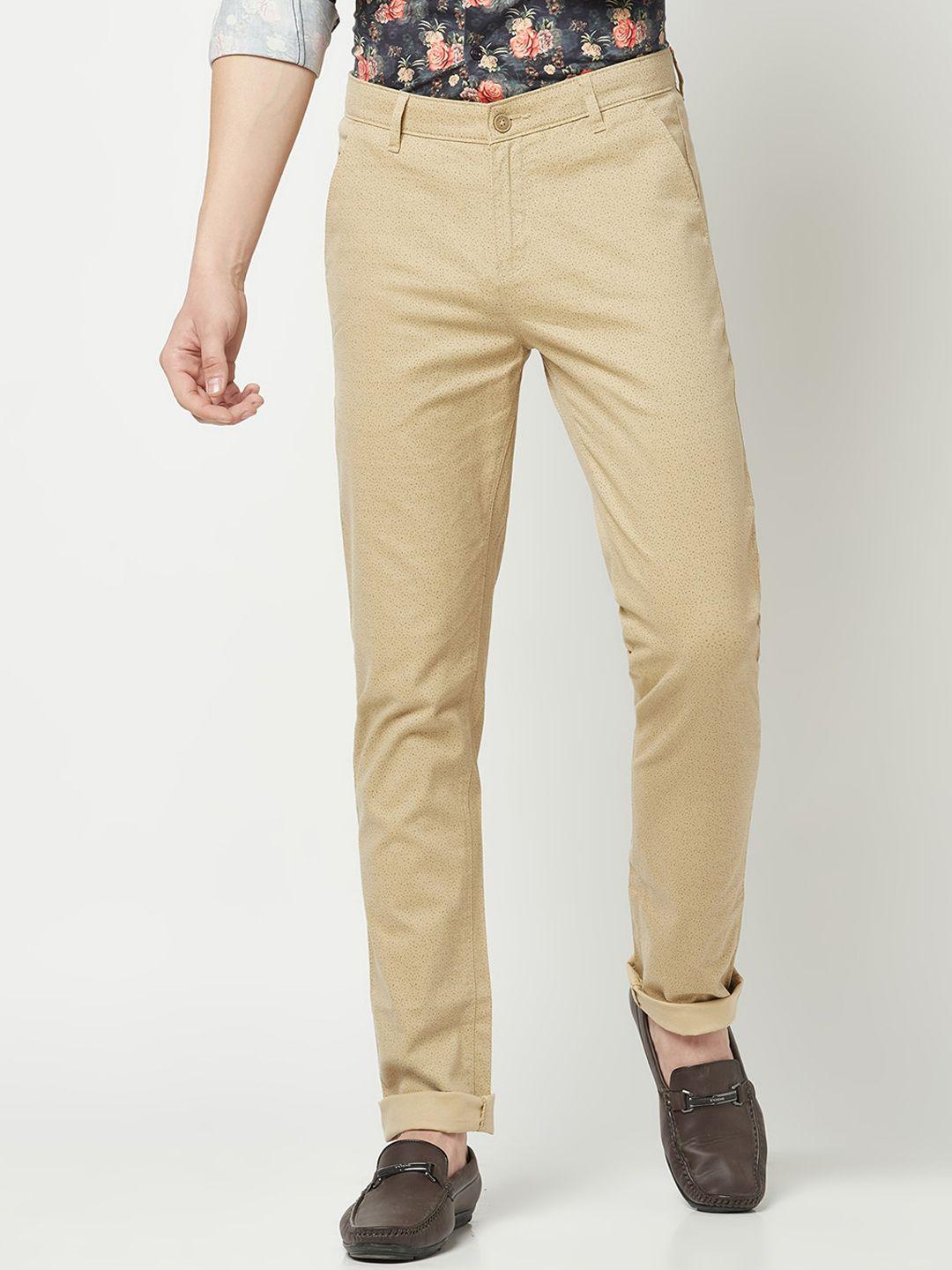 crimsoune club men printed relaxed mid-rise chinos
