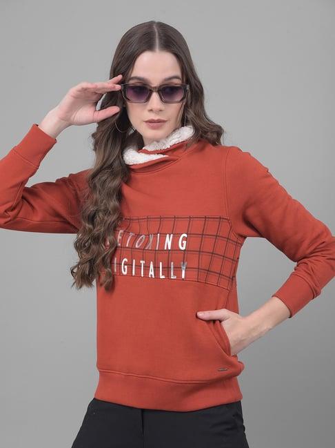 crimsoune club red graphic print sweatshirt