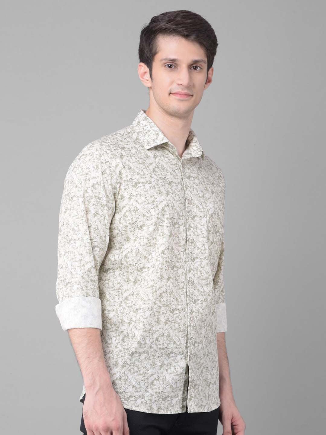 crimsoune club slim fit ethnic motifs printed cotton casual shirt