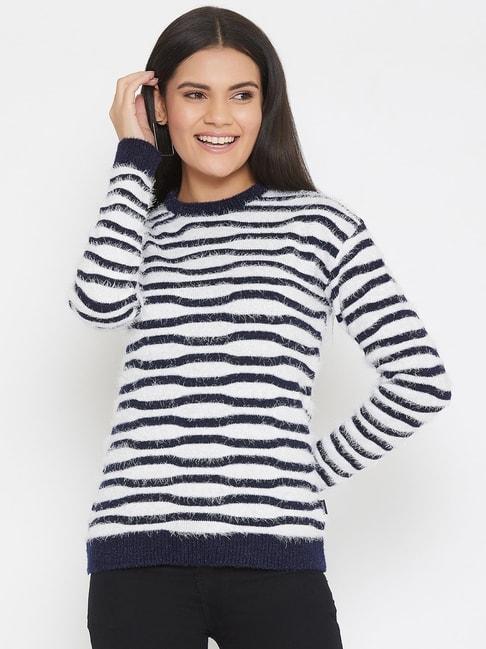 crimsoune club white & black striped sweater