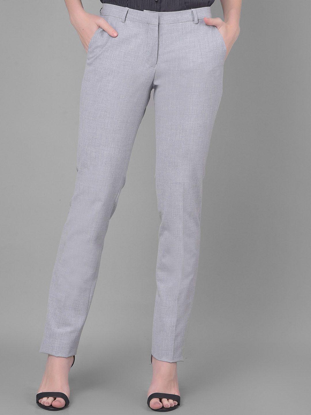 crimsoune club women grey original slim fit chinos trousers