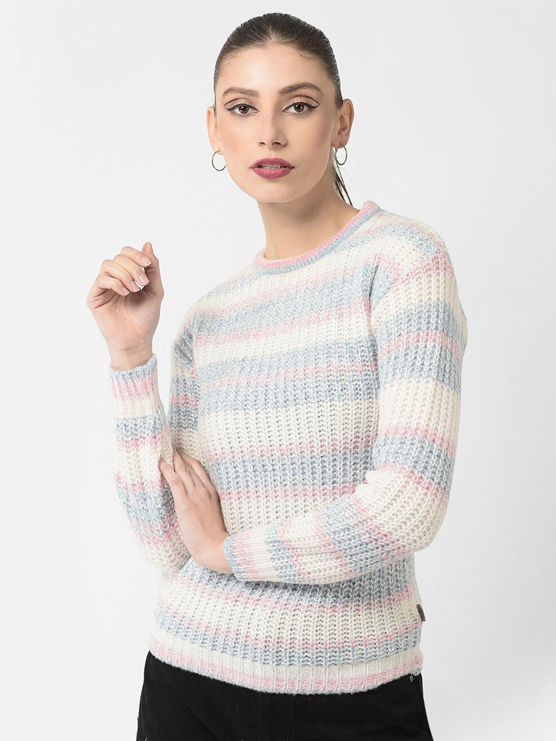 crimsoune club women striped pullover sweater