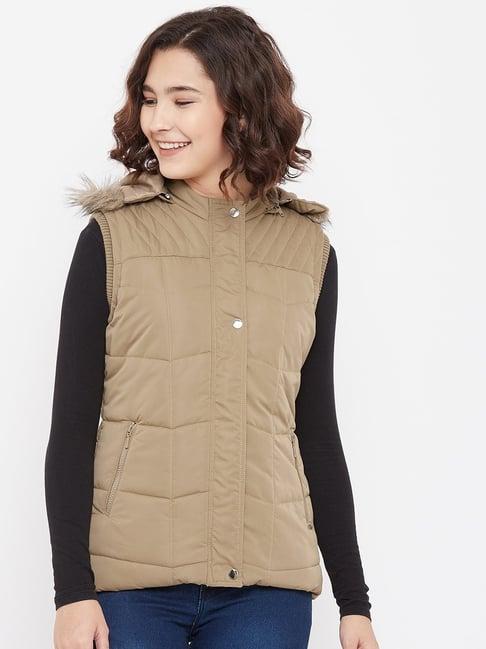 crimsoune club beige quilted jacket