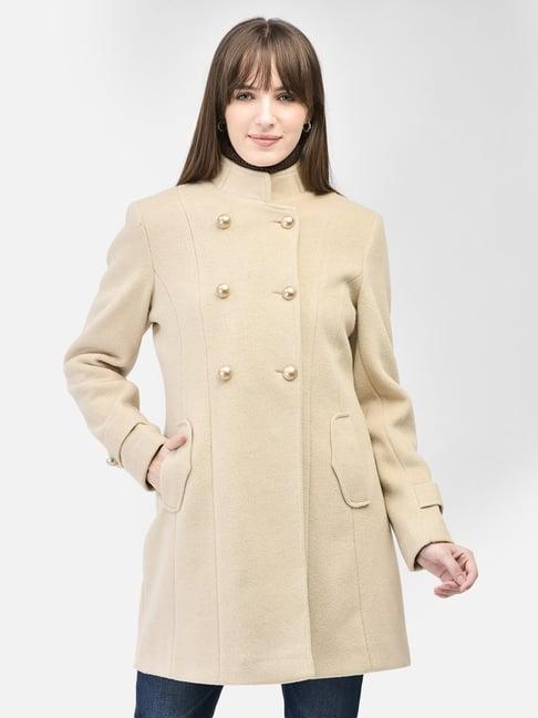 crimsoune club beige regular fit coat