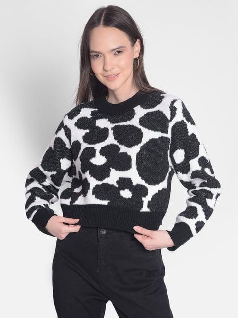 crimsoune club black & white regular fit sweater