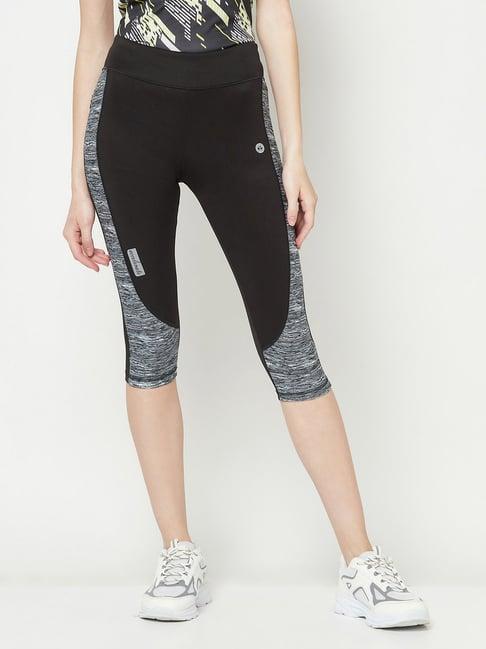 crimsoune club black mid rise capris