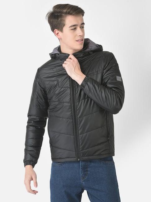 crimsoune club black regular fit hooded jacket