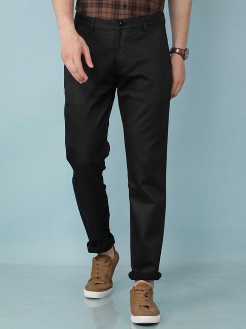 crimsoune club black slim fit texture chinos