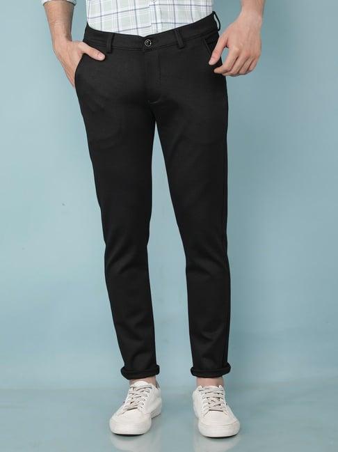 crimsoune club black slim fit texture chinos