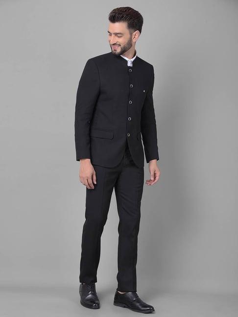 crimsoune club black slim fit two piece suits