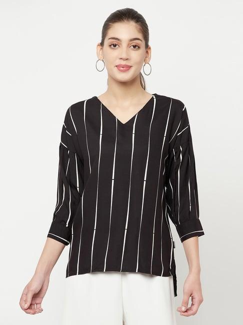 crimsoune club black striped top