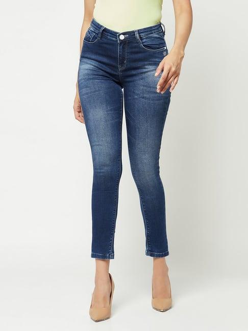 crimsoune club blue blended slim fit slim fit mid rise jeans