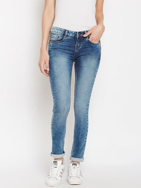 crimsoune club blue cotton low rise jeans