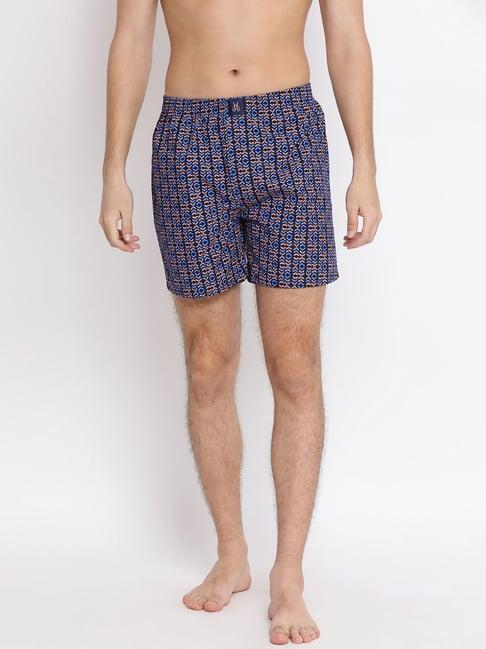 crimsoune club blue cotton slim fit printed boxers