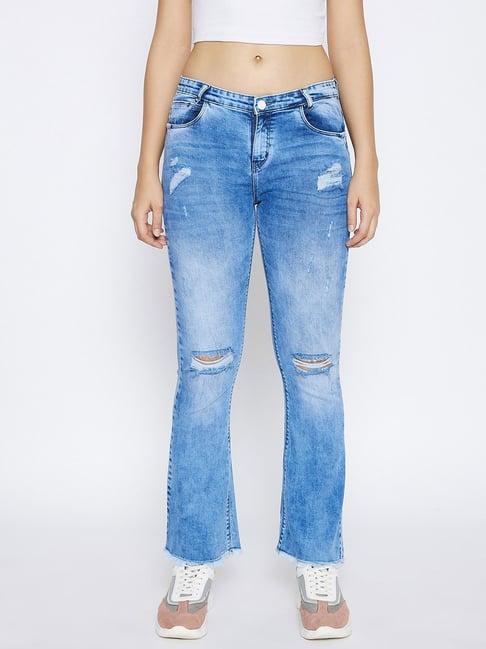 crimsoune club blue distressed jeans