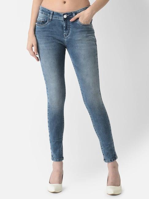 crimsoune club blue skinny fit mid rise jeans