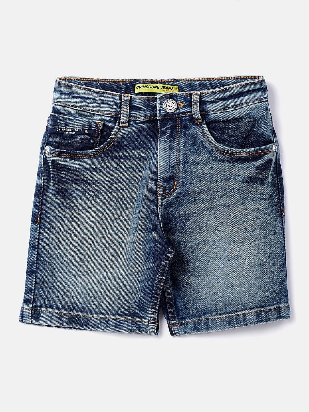 crimsoune club boys blue denim shorts